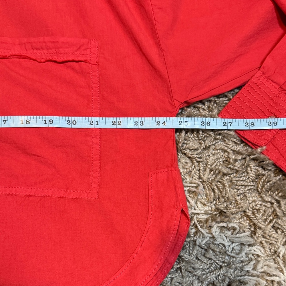 Pilcro Anthropologie Back Split Oversized Cotton Shirt size Large - Picture 13 of 16